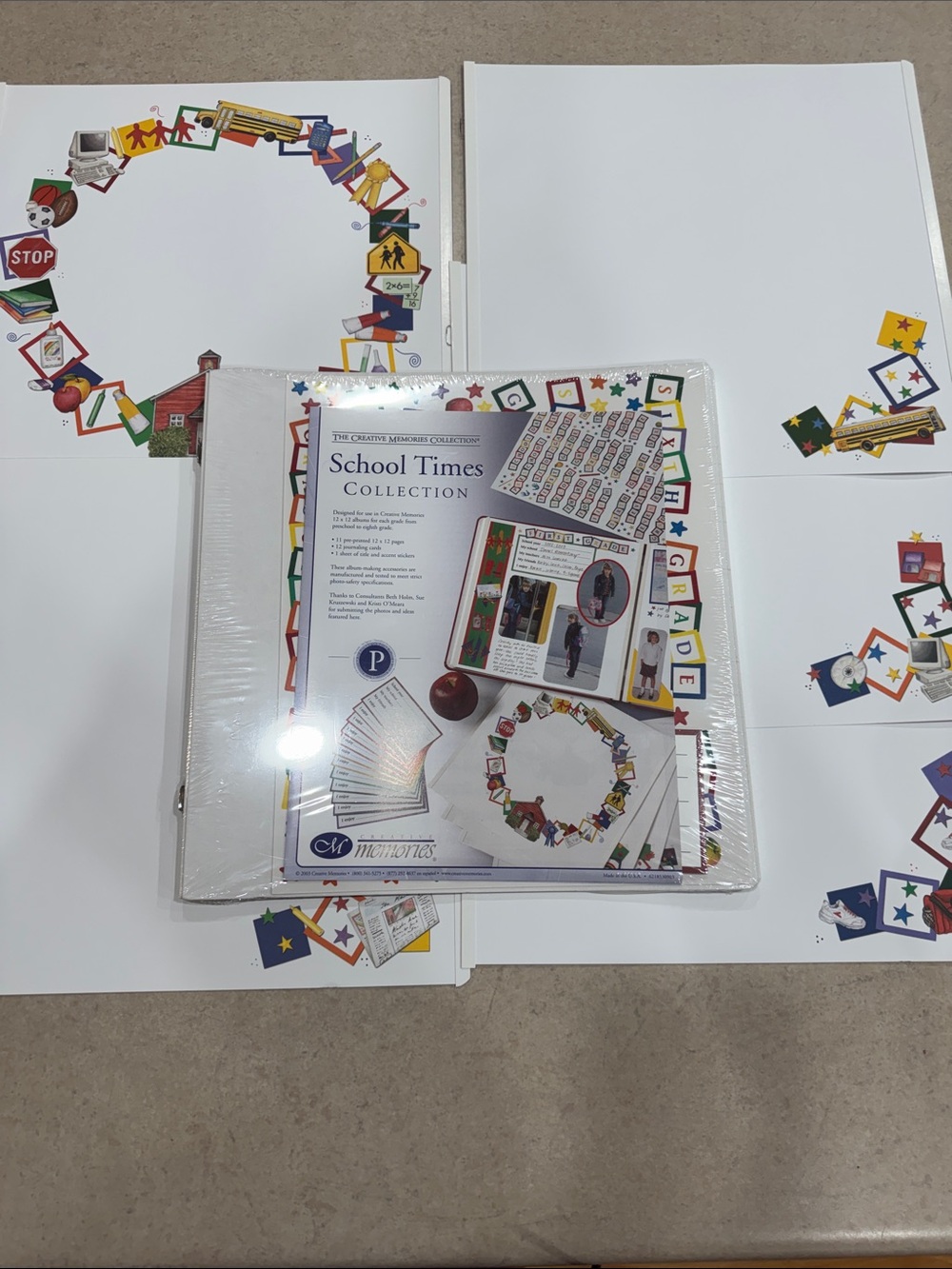 New! School Times Collection Scrapbook Kit - with 5 extra pages